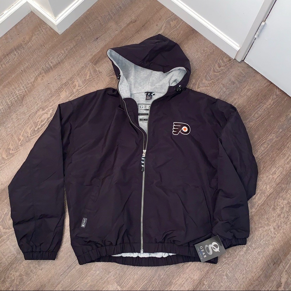 Philadelphia Flyers Gear For Sports Promo Black 90’s XL full Zip New W Tags